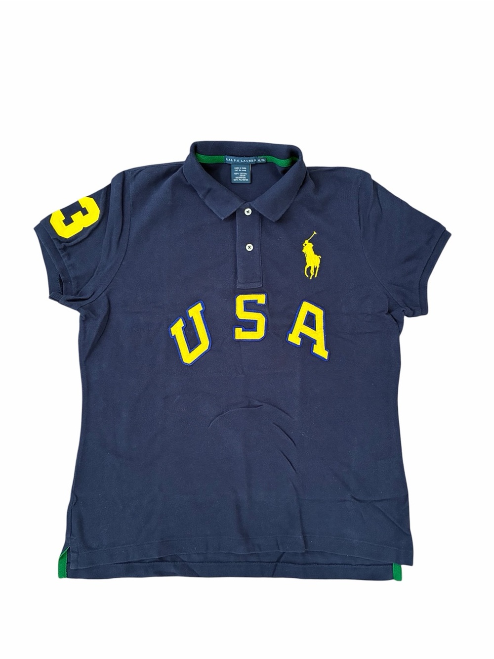 Vintage Polo Ralph Lauren Shirt Women’s Size XL USA Big Pony 3 Embroidered